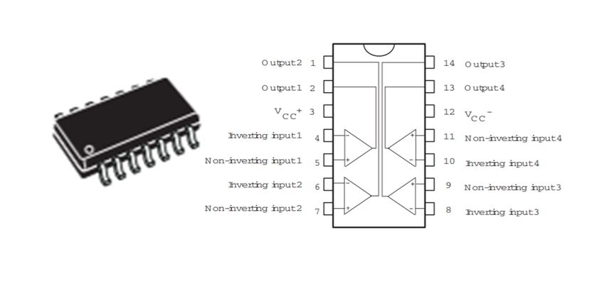 50 pieces Comparator ICs Quad uPower Comparator 